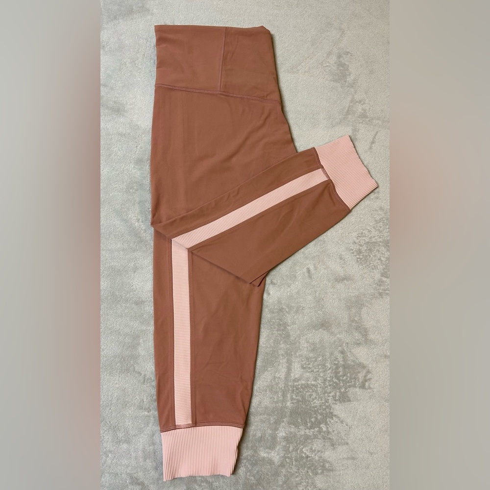 Athleta 7/8 Coral/Pink Tight Plus Elation Rib Trim Size 2X